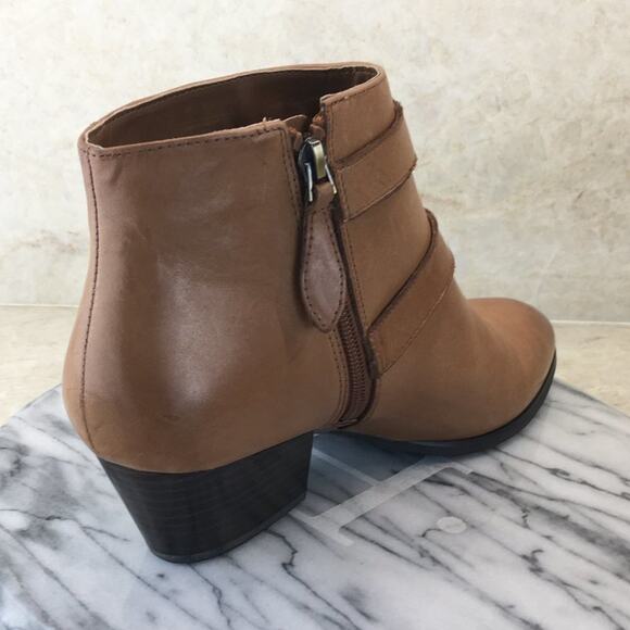 Franco Sarto Women's Tan Double Monk-Strapped Bootie Size 9W - Picture 4 of 16